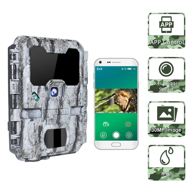 IP67 impermeável 30mp 1080p Wifi que caça a velocidade do disparador da câmera 0.25s da fuga