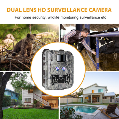 Câmera dupla 13MP CMOS da fuga dos animais selvagens da lente 1080P de DC12V nenhuma came do fulgor