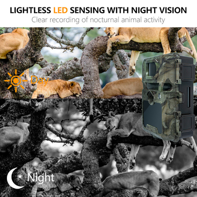 KW571 Fábrica OEM ODM Mini Wildlife Scouting Timelapse Trail Camera IP67 Sensor CMOS sem brilho e memória SD Visão noturna
