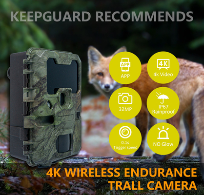 KW866 WIFI Caça trilha de vida selvagem Câmera à prova d'água IP67 OEM/ODM 512GB Armazenamento Cartão de memória SD 32MP 4K fácil de usar