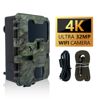 KW866 WIFI Caça trilha de vida selvagem Câmera à prova d'água IP67 OEM/ODM 512GB Armazenamento Cartão de memória SD 32MP 4K fácil de usar