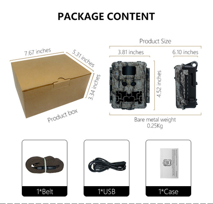 KW591 Câmera de caça ao ar livre sem brilho Dual sensor 1080P FHD Câmera de caça noturna viison CMOS dupla lente