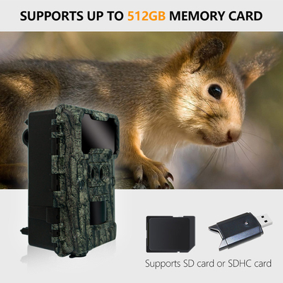 KW696 câmara de caça ao ar livre com dupla lente 30MP sem brilho câmara de trilha 1080p visão noturna 512G para