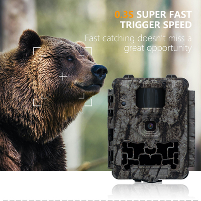 KW561 Trail Infra Cam Mini 30MP 0.25s Velocidade Resolução de vídeo 4K Sensor CMOS à prova d'água SD Me