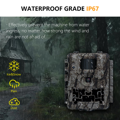 KW561 Trail Infra Cam Mini 30MP 0.25s Velocidade Resolução de vídeo 4K Sensor CMOS à prova d'água SD Me