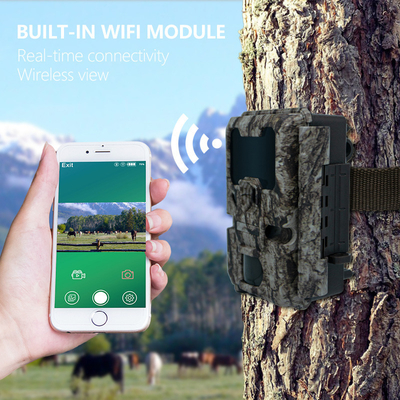 KW865 WIFI Câmera oculta à prova d'água IP67 20MP 0.6s velocidade de disparo até 512GB armazenamento trilha de visão noturna Câmera