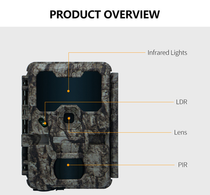 KW865 WIFI Câmera oculta à prova d'água IP67 20MP 0.6s velocidade de disparo até 512GB armazenamento trilha de visão noturna Câmera