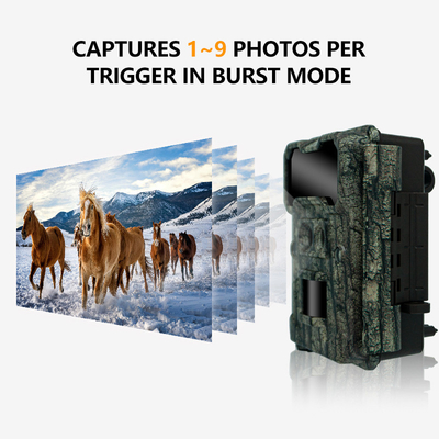 Câmera de caça ao ar livre KW696 de dupla lente 30MP à prova d'água IP67 visão noturna 1080p até 512GB de armazenamento câmera de trilha sem brilho