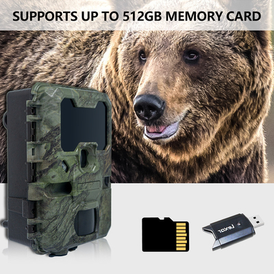 WIFI trail Camera KW866 impermeável IP67 OEM/ODM até 512GB Cartão de memória SD 32MP 4K câmera de vida selvagem