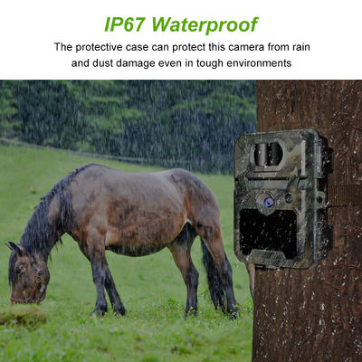 Câmera de caça IP67 sem brilho com suporte para lente micro de 450 mm e câmeras de caça HD com intervalo de 1s-60m