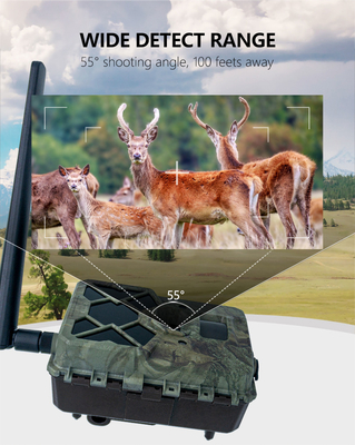 2024 mais recente câmera de teste sem fio 4G OEM/ODM KW886 24MP 0.1s gatilho 120ft Night Range construir em cartão SIM câmera de vida selvagem