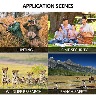 Câmeras de caça e trilha Painel solar 4G Câmera sem fio KW897 com duas antenas 100ft Night Range 36MP 2K vídeo a 30fps