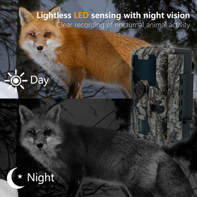 Câmera de caça com conexão WIFI KW865 à prova d'água IP67 alcance de flash IR até 82 pés visão noturna 20MP/1080P para observação de vida selvagem