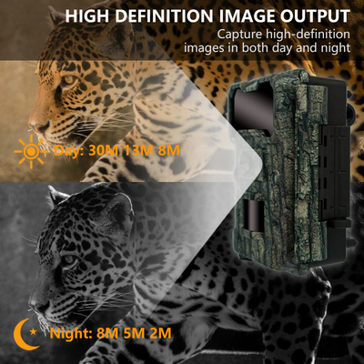 Câmera de caça de lentes duplas KW696 OEM/ODM 0.4s velocidade de resposta 1080P/30MP à prova d'água IP67 100ft alcance noturno para caça de animais selvagens