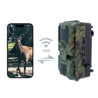 Câmera de caça WIFI KW866 impermeável IP67 OEM/ODM até 512GB Cartão de memória SD 32MP câmera de vida selvagem 4K