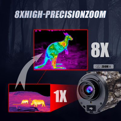 Mantenha-se conectado e registe as suas aventuras com este monocular de imagem térmica com acesso Wi-Fi e capacidade de bateria de 4000mAh