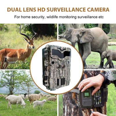 Câmeras de caça em HD Keepguard Dual-Lens 32MP Sem brilho LED Trail Camera 1080P Visão noturna Câmera de jogo de caça para vida selvagem