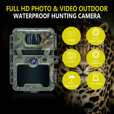 Mini Wireless Wildlife Scouting Camera com 30MP Camuflagem IP66 resistente à água e PIR Função para caça e segurança