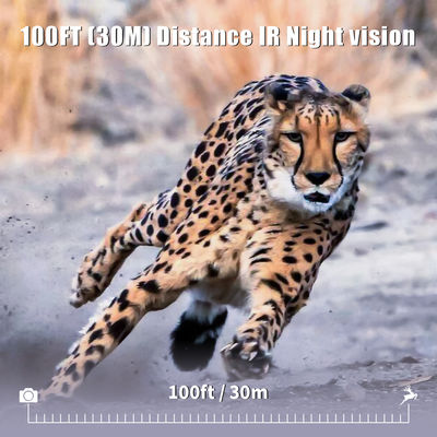 Câmera de caça infravermelha 30MP1080P Câmera de jogo de lentes duplas para armadilhas de vida selvagem ao ar livre Câmera IR à prova d'água 940nm