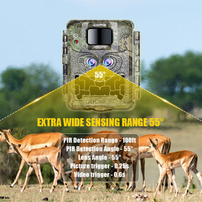 Promoção de vendas 39USD Dual lente/dual sensor Wildlife Game Camera 30MP 1080P No-Glow 940nm Com Sensor Dia e Noite