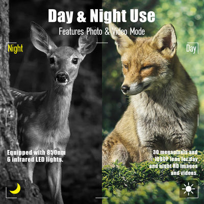 Câmera de alta resolução para animais selvagens 13MP Cmos câmera trilha de lente dupla