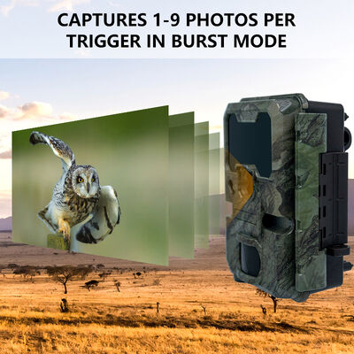 Câmera de caça LCD de 2 polegadas com tamanho 110×97×66mm adequada para observação profissional de animais ao ar livre