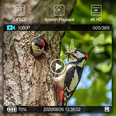 Câmera de trilha de caça ao ar livre WIFI com tela de exibição Aplicativo móvel