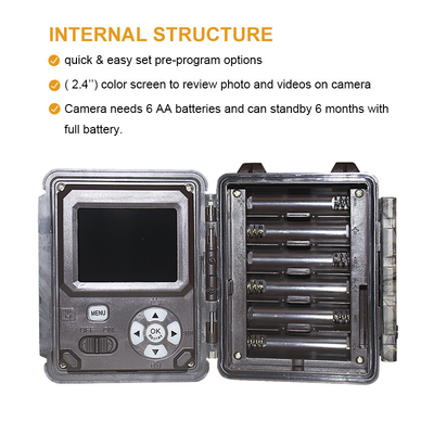 Promoção de vendas 39USD Dual lente/dual sensor Wildlife Game Camera 30MP 1080P No-Glow 940nm Com Sensor Dia e Noite