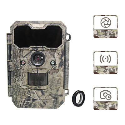 24MP Scouting Trail Camera não incandescem disparador infravermelho preto da visão noturna 0.25s