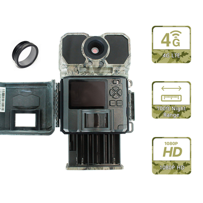 Display LCD 4G Trail Camera Programável 940nm NO GLOW ICCID FTP SMTP MMS APP controle acessórios de caça