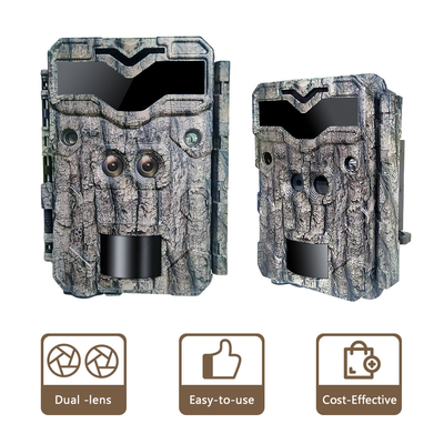 a lente 4K dupla mantém a câmera de caça exterior da visão de Trail Camera Night do protetor