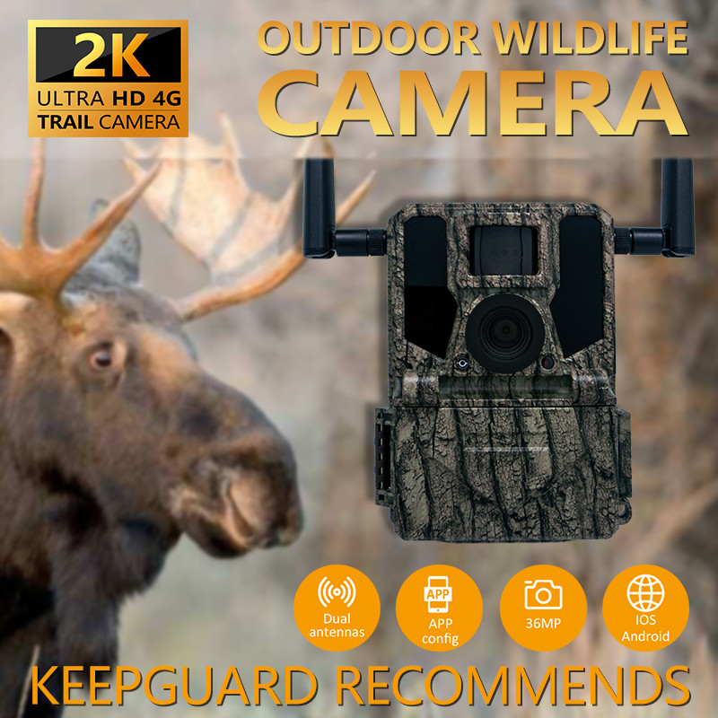 Nova High-End 2K/30fps Dual Antenna 4G LTE Foto e Vídeo Long Range, Long Standby Remote Control Tracking Camera