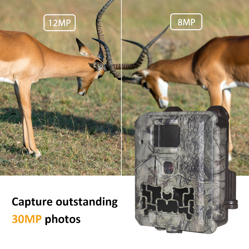 KW561 Trail Infra Cam Mini 30MP 0.25s Velocidade Resolução de vídeo 4K Sensor CMOS à prova d'água SD Me