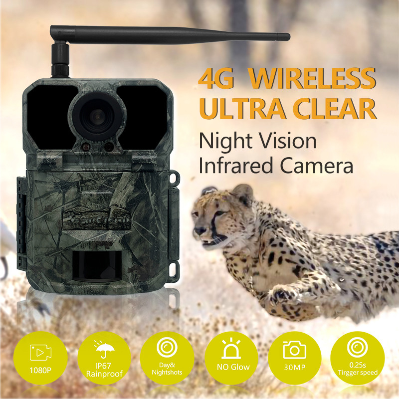 KW865 WIFI Câmera oculta Câmera de caça sem fio IP67 20MP Câmera de rastreamento que envia imagens para o seu