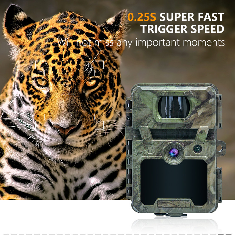 Trail Camera ODM/OEM KW571 impermeável IP67 Sensor CMOS sem brilho 30MP foto 1080P 0,25s velocidade de gatilho visão noturna
