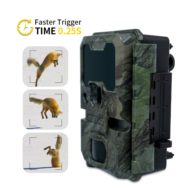 Câmera de caça com tamanho pequeno KW788 0,1s tempo de resposta 32MP vídeo 4K à prova d'água IP67 até 512GB para observação de vida selvagem