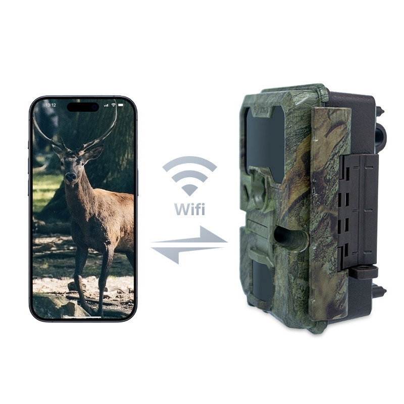 Câmera de caça WIFI KW866 impermeável IP67 OEM/ODM até 512GB Cartão de memória SD 32MP câmera de vida selvagem 4K